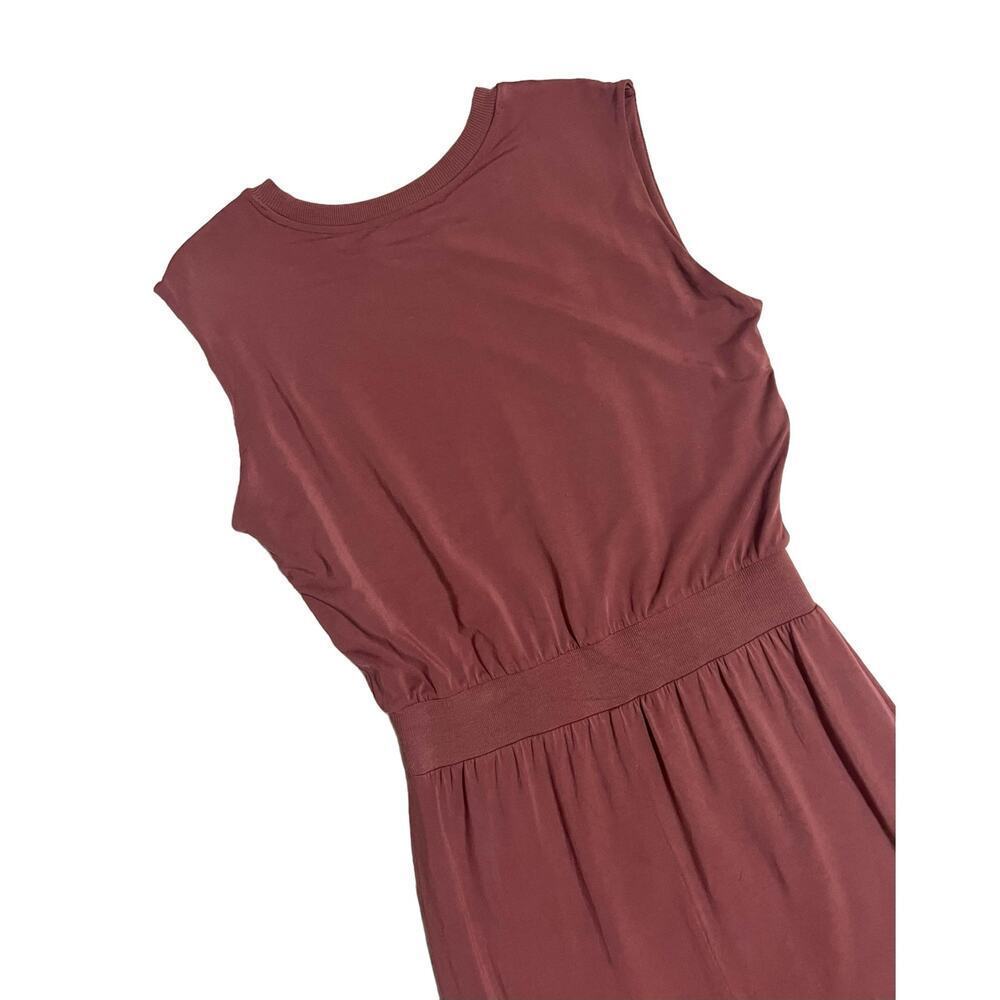 Athleta Santorini Cinch Dress Size Small Mauve Dusty Rose Pink Sleeveless Lined - Picture 6 of 14